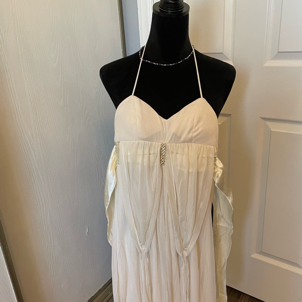 Speechless Strapless Cream Dress with Rhinestone Detail Size XS